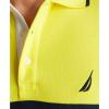 imageNautica Mens Short Sleeve 100 Cotton Pique Color Block Polo ShirtBlazing Yellow