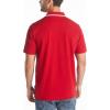 imageNautica Mens Short Sleeve 100 Cotton Pique Color Block Polo ShirtNautica Red