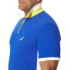 imageNautica Mens Short Sleeve Color Block Performance Pique Polo ShirtBright Cobalt
