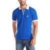 imageNautica Mens Short Sleeve Color Block Performance Pique Polo ShirtBright Cobalt
