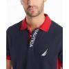 imageNautica Mens Short Sleeve Color Block Performance Pique Polo ShirtNavy