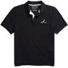imageNautica Mens Navtech Stripe Collar PoloTrue Black