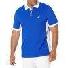 imageNautica Mens Short Sleeve Color Block Performance Pique Polo ShirtBright Cobalt