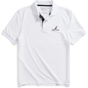 imageNautica Mens Navtech Stripe Collar PoloBright White