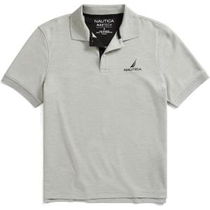imageNautica Mens Navtech Stripe Collar PoloGrey Heather