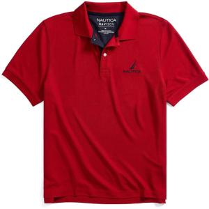 imageNautica Mens Navtech Stripe Collar PoloNautica Red