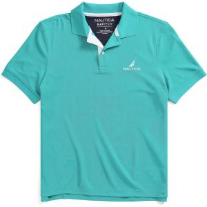 imageNautica Mens Navtech Stripe Collar PoloSpectra Green
