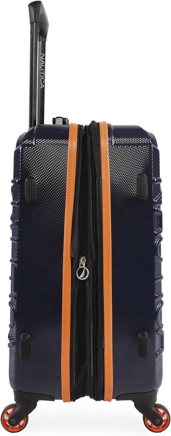 imageNautica Birch 21quot Carry On Hardside Spinner LuggageNavyOrange