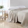 imageNautica  Twin Blanket Diamond Weave Cotton Bedding MediumWeight for All Seasons Ideal Dorm Essentials OekoTex Certified Baird WhiteBaird Beige