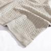 imageNautica  Twin Blanket Diamond Weave Cotton Bedding MediumWeight for All Seasons Ideal Dorm Essentials OekoTex Certified Baird WhiteBaird Beige