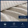 imageNautica  Twin Blanket Diamond Weave Cotton Bedding MediumWeight for All Seasons Ideal Dorm Essentials OekoTex Certified Baird WhiteBaird Beige