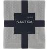 imageNautica  Twin Blanket Diamond Weave Cotton Bedding MediumWeight for All Seasons Ideal Dorm Essentials OekoTex Certified Baird WhiteBaird Grey
