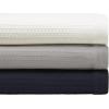imageNautica  Twin Blanket Diamond Weave Cotton Bedding MediumWeight for All Seasons Ideal Dorm Essentials OekoTex Certified Baird WhiteBaird Grey