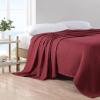 imageNautica  Twin Blanket Diamond Weave Cotton Bedding MediumWeight for All Seasons Ideal Dorm Essentials OekoTex Certified Baird WhiteBaird Red