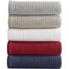 imageNautica  Twin Blanket Diamond Weave Cotton Bedding MediumWeight for All Seasons Ideal Dorm Essentials OekoTex Certified Baird WhiteBaird Red