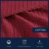 imageNautica  Twin Blanket Diamond Weave Cotton Bedding MediumWeight for All Seasons Ideal Dorm Essentials OekoTex Certified Baird WhiteBaird Red