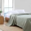 imageNautica  Twin Blanket Diamond Weave Cotton Bedding MediumWeight for All Seasons Ideal Dorm Essentials OekoTex Certified Baird WhiteBaird Sage Green