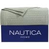 imageNautica  Twin Blanket Diamond Weave Cotton Bedding MediumWeight for All Seasons Ideal Dorm Essentials OekoTex Certified Baird WhiteBaird Sage Green