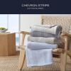 imageNautica  Twin Blanket Ring Spun Cotton Bedding MediumWeight for All Seasons Dorm Room Essentials OekoTex Certified Chevron NavyChevron Light Brown