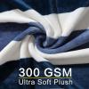 imageNautica  Twin Blanket Soft Plush Fleece Bedding Ideal for Bed or Couch Dorm Essentials OekoTex Certified Awning Stripe NavyQueen