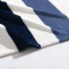 imageNautica  Twin Blanket Soft Plush Fleece Bedding Ideal for Bed or Couch Dorm Essentials OekoTex Certified Awning Stripe NavyTwin