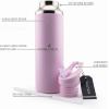 imageNautica Insulated 21oz Sleek Stainless Steel Water Bottle with Flip Lid Straw Leakproof BPAFree Wide Mouth Keeps Drinks Hot or Cold Sports Bottle Ideal for Gym Hiking and Travel NAVYPASTEL PINK