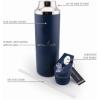 imageNautica Insulated 21oz Sleek Stainless Steel Water Bottle with Flip Lid Straw Leakproof BPAFree Wide Mouth Keeps Drinks Hot or Cold Sports Bottle Ideal for Gym Hiking and Travel NAVYNavy