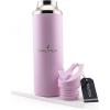 imageNautica Insulated 21oz Sleek Stainless Steel Water Bottle with Flip Lid Straw Leakproof BPAFree Wide Mouth Keeps Drinks Hot or Cold Sports Bottle Ideal for Gym Hiking and Travel NAVYPASTEL PINK