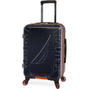 imageNautica Birch 21quot Carry On Hardside Spinner LuggageNavyOrange
