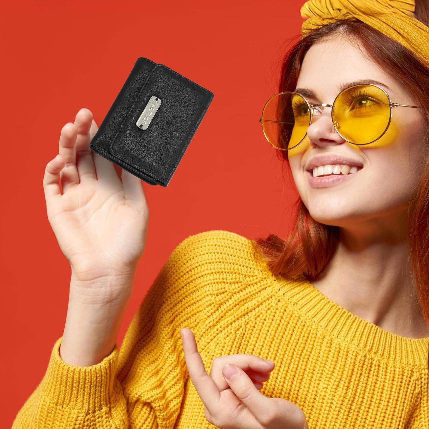 imageNautica Rowers End Small Wallet for Women RFID Blocking Slim Credit Card Holder with Zipper Coin Pocket Bifold Compact Womens Wallet with ID Window Wave Dreamer IndigoChalkWave Dreamer IndigoChalk