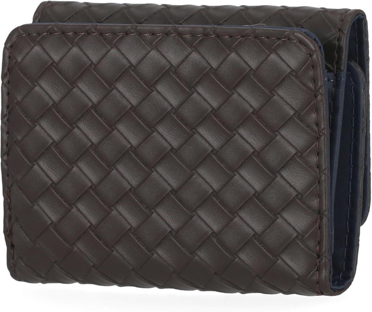 imageNautica Rowers End Small Wallet for Women RFID Blocking Slim Credit Card Holder with Zipper Coin Pocket Bifold Compact Womens Wallet with ID Window Wave Dreamer IndigoChalkWoven Espresso