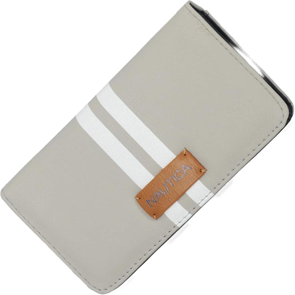imageNautica Seaside Slim Womens Wallet RFID Blocking Credit Card Holder Coin Purse Checkbook Organizer Clutch Small Vegan Leather Wallet for Travel AmericanaDove