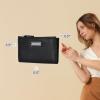 imageNautica High Tide Small Wallet for Women RFID Blocking Slim Credit Card Holder with Zipper Coin Pocket Bifold Compact Wallet with ID Window Glacial BlueBlack