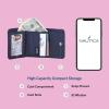 imageNautica Rowers End Small Wallet for Women RFID Blocking Slim Credit Card Holder with Zipper Coin Pocket Bifold Compact Womens Wallet with ID Window Wave Dreamer IndigoChalkWave Dreamer IndigoChalk