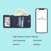 imageNautica Rowers End Small Wallet for Women RFID Blocking Slim Credit Card Holder with Zipper Coin Pocket Bifold Compact Womens Wallet with ID Window Wave Dreamer IndigoChalkIndigo