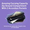 imageNautica Womens Bulk Cargo Vegan Leather RFID Wallet Zip Around Clutch Phone Case MultiCard Organizer BlackEarth