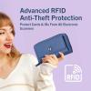 imageNautica Womens Bulk Cargo Vegan Leather RFID Wallet Zip Around Clutch Phone Case MultiCard Organizer Fuego RedEarth