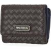imageNautica Rowers End Small Wallet for Women RFID Blocking Slim Credit Card Holder with Zipper Coin Pocket Bifold Compact Womens Wallet with ID Window Wave Dreamer IndigoChalkWoven Espresso