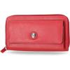 imageNautica Womens Bulk Cargo Vegan Leather RFID Wallet Zip Around Clutch Phone Case MultiCard Organizer Fuego RedFuego Red