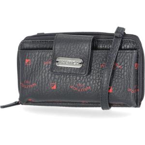 imageNautica Harbor Womens Crossbody Purse RFID Blocking Zip Around Clutch WalletIndigoRed