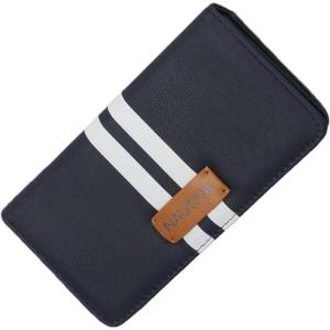 imageNautica Seaside Slim Womens Wallet RFID Blocking Credit Card Holder Coin Purse Checkbook Organizer Clutch Small Vegan Leather Wallet for Travel AmericanaIndigo