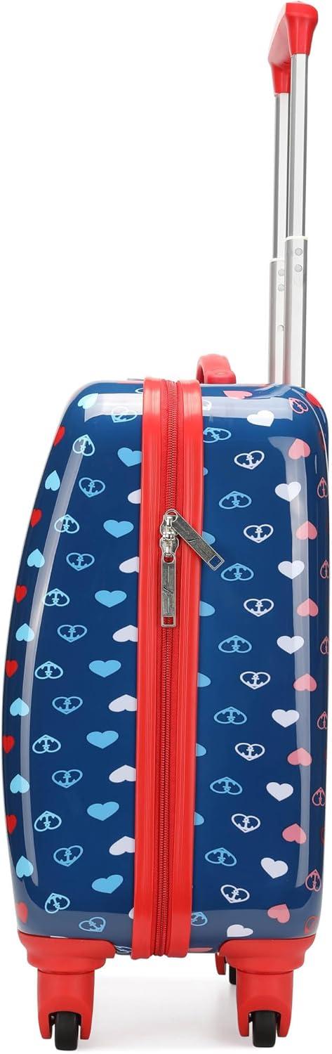 imageNautica Kids Luggage  18quot Airline Approved Rolling Hardside Upright Carryon Suitcase Set with Wheels Pastel Shell  5pc Travel SetNautica Peace