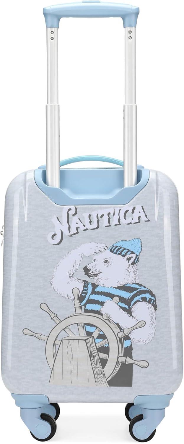 imageNautica Kids Luggage  18quot Airline Approved Rolling Hardside Upright Carryon Suitcase Set with Wheels Pastel Shell  5pc Travel SetPolar Voyage