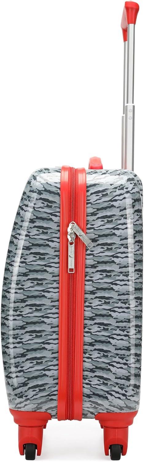 imageNautica Kids Luggage  18quot Airline Approved Rolling Hardside Upright Carryon Suitcase Set with Wheels Pastel Shell  5pc Travel SetShark Attack