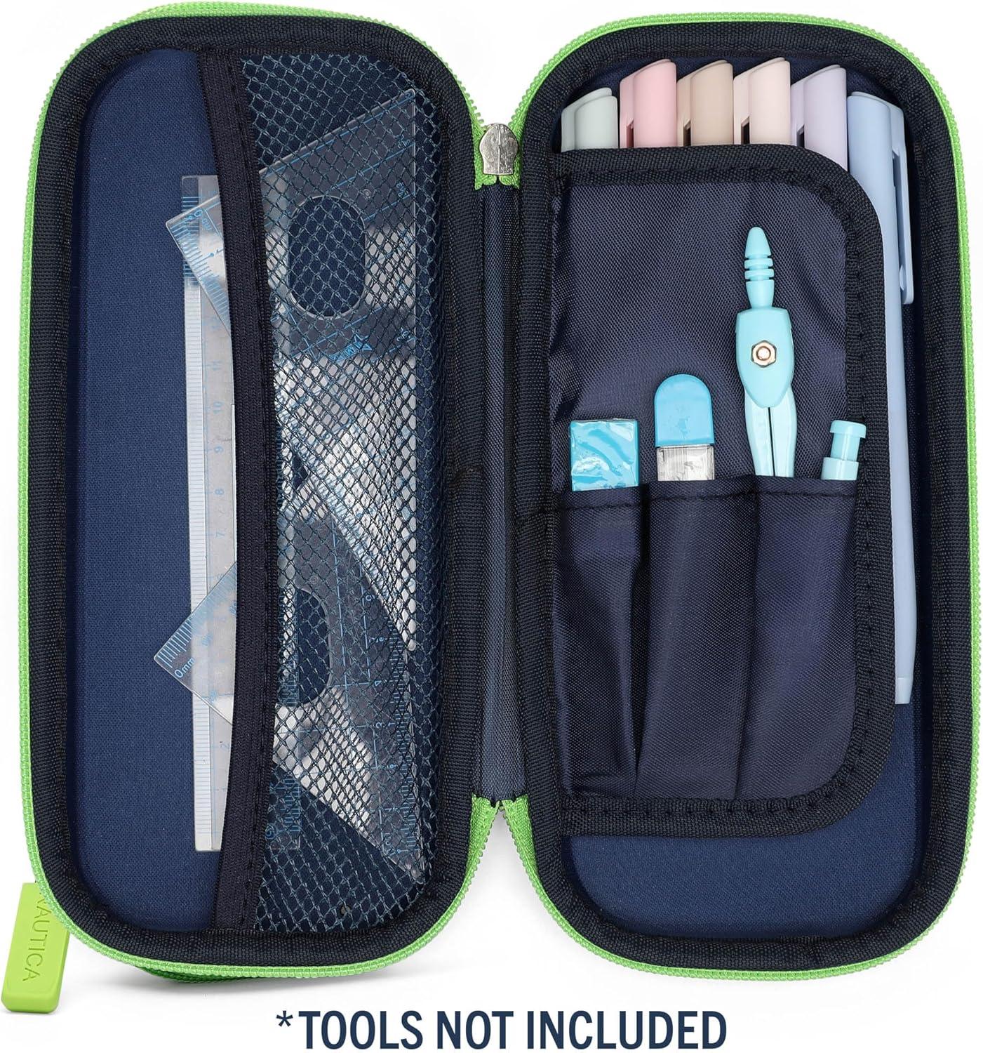 imageNautica Kids Luggage  18quot Airline Approved Rolling Hardside Upright Carryon Suitcase Set with Wheels Pastel Shell  5pc Travel SetSubmarine Journey  5pc School Set
