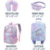 imageNautica Kids Luggage  18quot Airline Approved Rolling Hardside Upright Carryon Suitcase Set with Wheels Pastel Shell  5pc Travel SetPastel Shell  5pc Travel Set