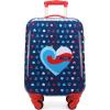 imageNautica Kids Luggage  18quot Airline Approved Rolling Hardside Upright Carryon Suitcase Set with Wheels Pastel Shell  5pc Travel SetNautica Peace