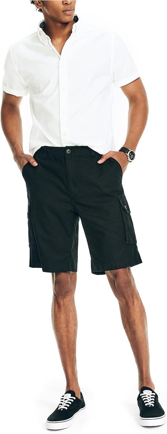 imageNautica Mens 10quot Navigator Cargo ShortTrue Black