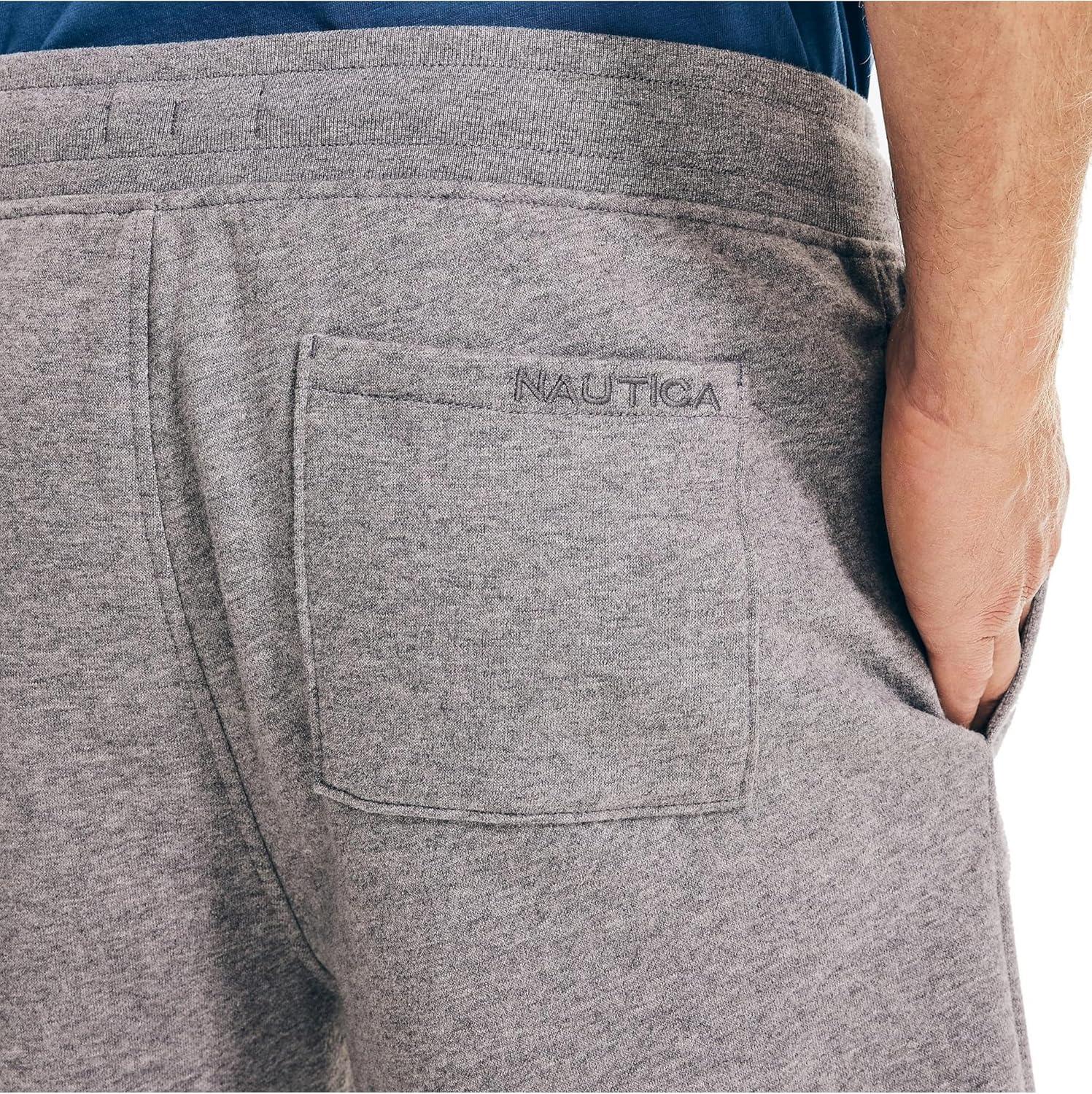 imageNautica Mens 9quot Solid Fleece ShortStone Grey Heather