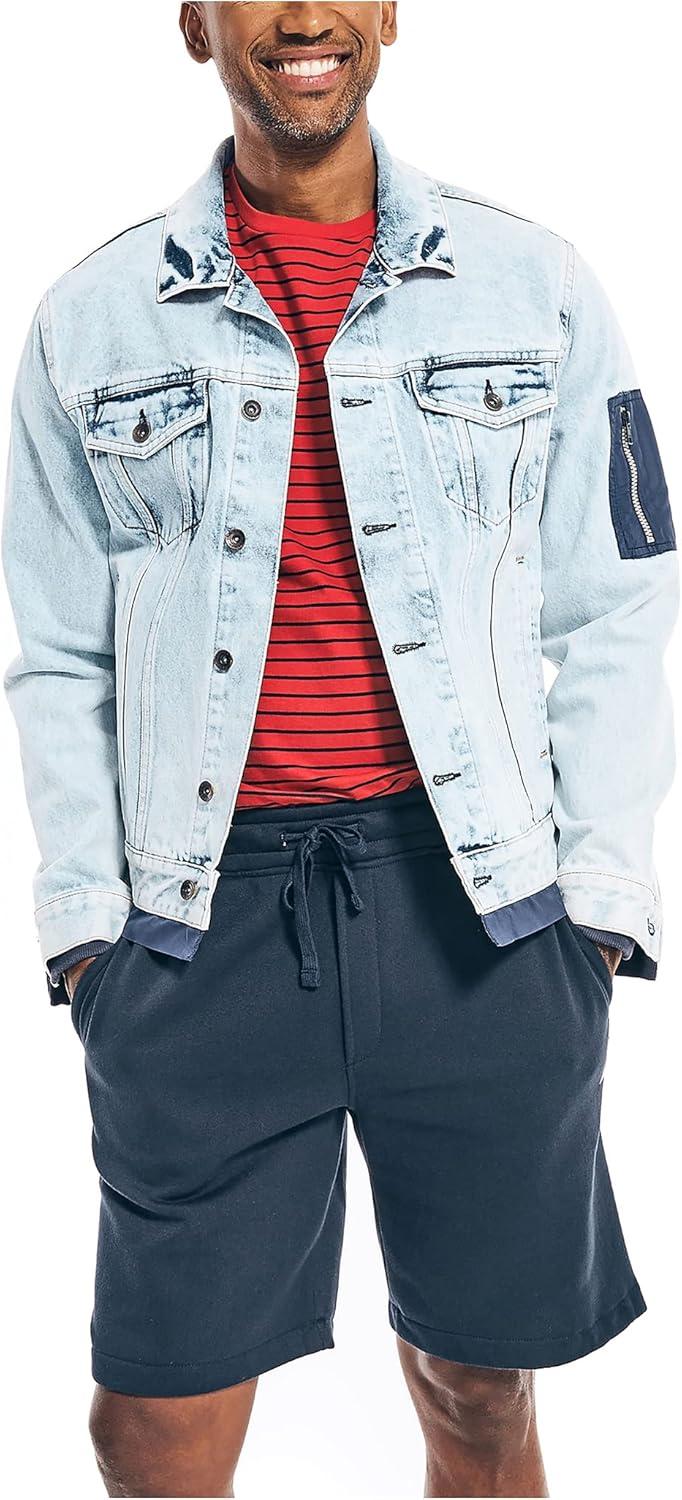 imageNautica Mens 9quot Solid Fleece ShortTrue Navy